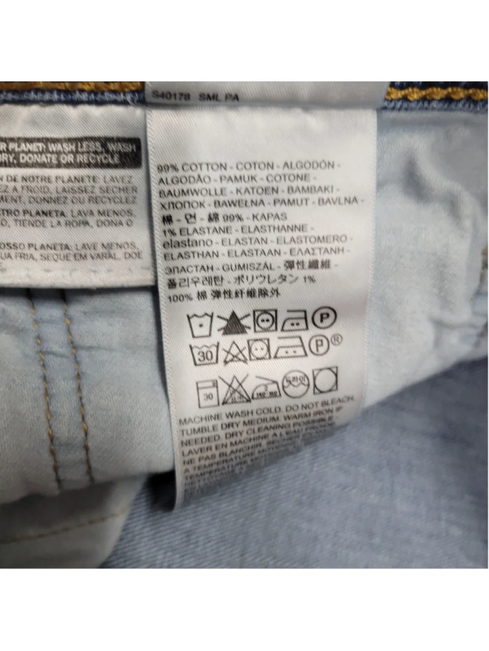 Levi's 541 Mens Straight Leg Cotton Elastane Blend Blue Jeans Size 38/30 Pre-own